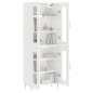 vidaXL Aparador alto madera contrachapada blanco brillo 69,5x34x180 cm vidaXL Aparador alto madera contrachapada blanco brillo 69,5x34x180 cm