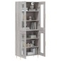 vidaXL Aparador alto madera contrachapada gris sonoma 69,5x34x180 cm vidaXL Aparador alto madera contrachapada gris sonoma 69,5x34x180 cm