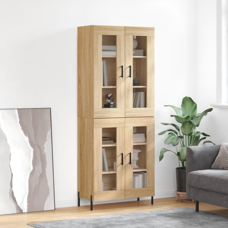 vidaXL Aparador alto madera contrachapada color roble 69,5x34x180 cm vidaXL Aparador alto madera contrachapada color roble 69,5x34x180 cm