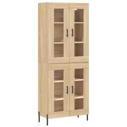 vidaXL Aparador alto madera contrachapada color roble 69,5x34x180 cm