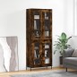 vidaXL Aparador alto madera contrachapada roble ahumado 69,5x34x180 cm vidaXL Aparador alto madera contrachapada roble ahumado 69,5x34x180 cm
