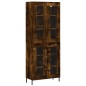 vidaXL Aparador alto madera contrachapada roble ahumado 69,5x34x180 cm vidaXL Aparador alto madera contrachapada roble ahumado 69,5x34x180 cm