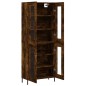 vidaXL Aparador alto madera contrachapada roble ahumado 69,5x34x180 cm vidaXL Aparador alto madera contrachapada roble ahumado 69,5x34x180 cm