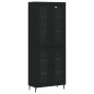 vidaXL Aparador alto madera contrachapada negro 69,5x34x180 cm vidaXL Aparador alto madera contrachapada negro 69,5x34x180 cm