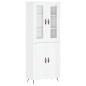 vidaXL Aparador alto madera contrachapada blanco brillo 69,5x34x180 cm vidaXL Aparador alto madera contrachapada blanco brillo 69,5x34x180 cm