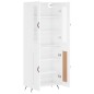 vidaXL Aparador alto madera contrachapada blanco brillo 69,5x34x180 cm vidaXL Aparador alto madera contrachapada blanco brillo 69,5x34x180 cm