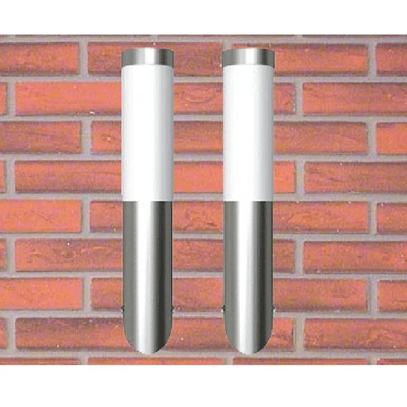 vidaXL Apliques de exterior 2 unidades acero inoxidable vidaXL Apliques de exterior 2 unidades acero inoxidable