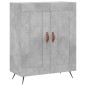 vidaXL Aparador alto madera contrachapada gris hormigón 69,5x34x180 cm vidaXL Aparador alto madera contrachapada gris hormigón 69,5x34x180 cm