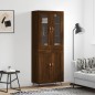vidaXL Aparador alto madera contrachapada marrón roble 69,5x34x180 cm vidaXL Aparador alto madera contrachapada marrón roble 69,5x34x180 cm