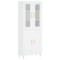 vidaXL Aparador alto madera contrachapada blanco 69,5x34x180 cm vidaXL Aparador alto madera contrachapada blanco 69,5x34x180 cm