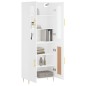vidaXL Aparador alto madera contrachapada blanco 69,5x34x180 cm vidaXL Aparador alto madera contrachapada blanco 69,5x34x180 cm