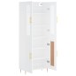 vidaXL Aparador alto madera contrachapada blanco 69,5x34x180 cm vidaXL Aparador alto madera contrachapada blanco 69,5x34x180 cm