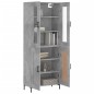 vidaXL Aparador alto madera contrachapada gris hormigón 69,5x34x180 cm vidaXL Aparador alto madera contrachapada gris hormigón 69,5x34x180 cm