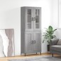 vidaXL Aparador alto madera contrachapada gris sonoma 69,5x34x180 cm vidaXL Aparador alto madera contrachapada gris sonoma 69,5x34x180 cm