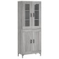 vidaXL Aparador alto madera contrachapada gris sonoma 69,5x34x180 cm vidaXL Aparador alto madera contrachapada gris sonoma 69,5x34x180 cm