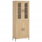 vidaXL Aparador alto madera contrachapada color roble 69,5x34x180 cm vidaXL Aparador alto madera contrachapada color roble 69,5x34x180 cm