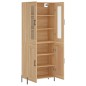 vidaXL Aparador alto madera contrachapada color roble 69,5x34x180 cm vidaXL Aparador alto madera contrachapada color roble 69,5x34x180 cm