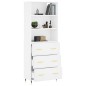 vidaXL Aparador alto madera contrachapada blanco 69,5x34x180 cm vidaXL Aparador alto madera contrachapada blanco 69,5x34x180 cm