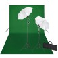 vidaXL Kit de estudio fotográfico telón verde croma 600x300 y luces vidaXL Kit de estudio fotográfico telón verde croma 600x300 y luces