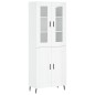 vidaXL Aparador alto madera contrachapada blanco brillo 69,5x34x180 cm vidaXL Aparador alto madera contrachapada blanco brillo 69,5x34x180 cm
