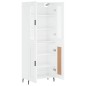 vidaXL Aparador alto madera contrachapada blanco brillo 69,5x34x180 cm vidaXL Aparador alto madera contrachapada blanco brillo 69,5x34x180 cm