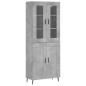 vidaXL Aparador alto madera contrachapada gris hormigón 69,5x34x180 cm vidaXL Aparador alto madera contrachapada gris hormigón 69,5x34x180 cm