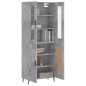 vidaXL Aparador alto madera contrachapada gris hormigón 69,5x34x180 cm vidaXL Aparador alto madera contrachapada gris hormigón 69,5x34x180 cm