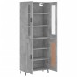 vidaXL Aparador alto madera contrachapada gris hormigón 69,5x34x180 cm vidaXL Aparador alto madera contrachapada gris hormigón 69,5x34x180 cm