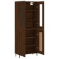 vidaXL Aparador alto madera contrachapada marrón roble 69,5x34x180 cm