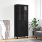 vidaXL Aparador alto madera contrachapada negro 69,5x34x180 cm vidaXL Aparador alto madera contrachapada negro 69,5x34x180 cm