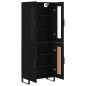 vidaXL Aparador alto madera contrachapada negro 69,5x34x180 cm vidaXL Aparador alto madera contrachapada negro 69,5x34x180 cm