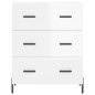 vidaXL Aparador alto madera contrachapada blanco brillo 69,5x34x180 cm