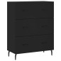 vidaXL Aparador alto madera contrachapada negro 69,5x34x180 cm vidaXL Aparador alto madera contrachapada negro 69,5x34x180 cm