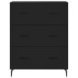 vidaXL Aparador alto madera contrachapada negro 69,5x34x180 cm vidaXL Aparador alto madera contrachapada negro 69,5x34x180 cm
