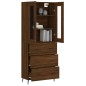 vidaXL Aparador alto madera contrachapada marrón roble 69,5x34x180 cm vidaXL Aparador alto madera contrachapada marrón roble 69,5x34x180 cm