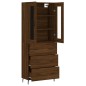 vidaXL Aparador alto madera contrachapada marrón roble 69,5x34x180 cm vidaXL Aparador alto madera contrachapada marrón roble 69,5x34x180 cm