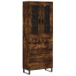 vidaXL Aparador alto madera contrachapada roble ahumado 69,5x34x180 cm vidaXL Aparador alto madera contrachapada roble ahumado 69,5x34x180 cm