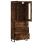 vidaXL Aparador alto madera contrachapada roble ahumado 69,5x34x180 cm vidaXL Aparador alto madera contrachapada roble ahumado 69,5x34x180 cm