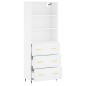 vidaXL Aparador alto madera contrachapada blanco 69,5x34x180 cm vidaXL Aparador alto madera contrachapada blanco 69,5x34x180 cm