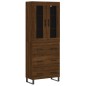 vidaXL Aparador alto madera contrachapada marrón roble 69,5x34x180 cm vidaXL Aparador alto madera contrachapada marrón roble 69,5x34x180 cm