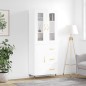 vidaXL Aparador alto madera contrachapada blanco brillo 69,5x34x180 cm vidaXL Aparador alto madera contrachapada blanco brillo 69,5x34x180 cm