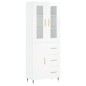 vidaXL Aparador alto madera contrachapada blanco brillo 69,5x34x180 cm vidaXL Aparador alto madera contrachapada blanco brillo 69,5x34x180 cm
