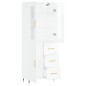 vidaXL Aparador alto madera contrachapada blanco brillo 69,5x34x180 cm vidaXL Aparador alto madera contrachapada blanco brillo 69,5x34x180 cm