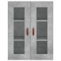 vidaXL Aparador alto madera contrachapada gris hormigón 69,5x34x180 cm vidaXL Aparador alto madera contrachapada gris hormigón 69,5x34x180 cm