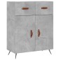 vidaXL Aparador alto madera contrachapada gris hormigón 69,5x34x180 cm vidaXL Aparador alto madera contrachapada gris hormigón 69,5x34x180 cm