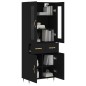 vidaXL Aparador alto madera contrachapada negro 69,5x34x180 cm vidaXL Aparador alto madera contrachapada negro 69,5x34x180 cm