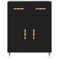 vidaXL Aparador alto madera contrachapada negro 69,5x34x180 cm vidaXL Aparador alto madera contrachapada negro 69,5x34x180 cm