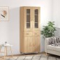vidaXL Aparador alto madera contrachapada color roble 69,5x34x180 cm vidaXL Aparador alto madera contrachapada color roble 69,5x34x180 cm