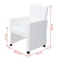 vidaXL Sillas de comedor 6 uds cuero sintético blanco vidaXL Sillas de comedor 6 uds cuero sintético blanco