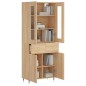 vidaXL Aparador alto madera contrachapada color roble 69,5x34x180 cm vidaXL Aparador alto madera contrachapada color roble 69,5x34x180 cm
